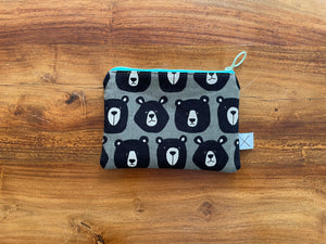 Petite Pouch - Gray Bears