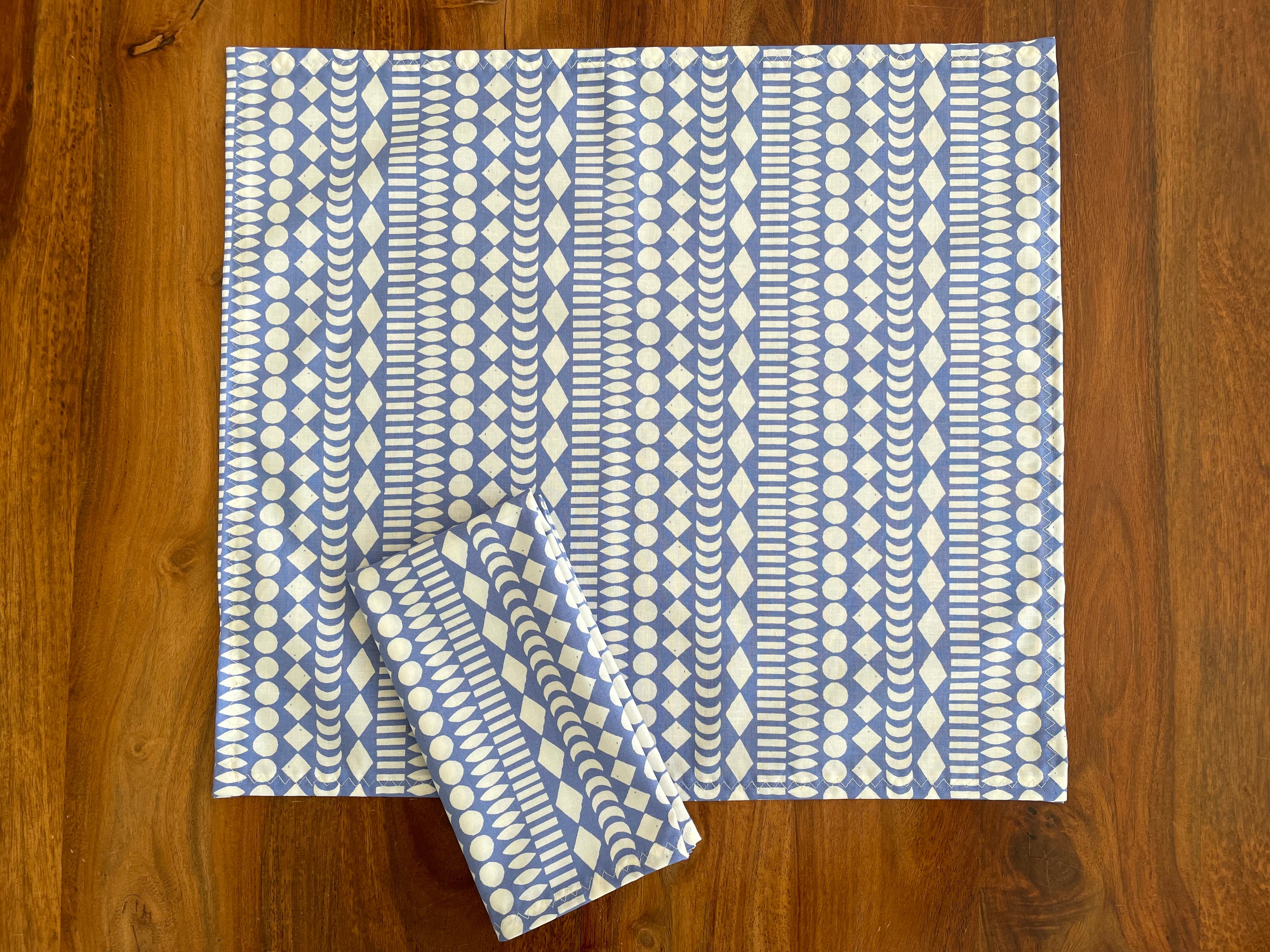 Cloth Napkins - Periwinkle Beads (2)
