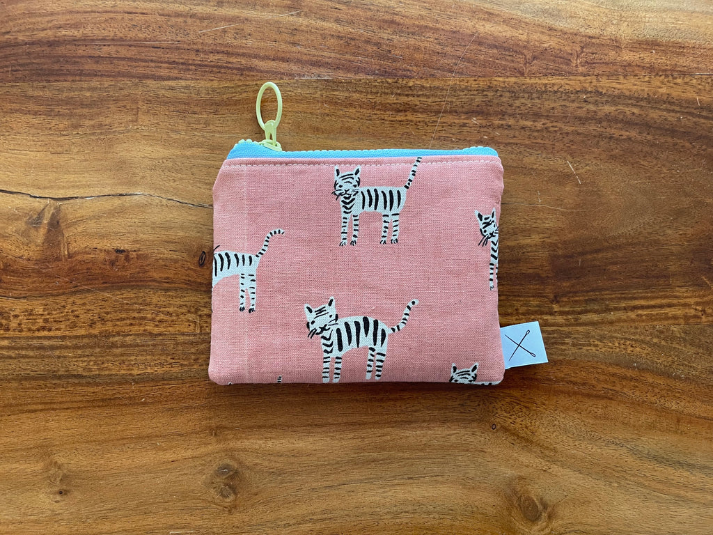 Petite Pouch - Pink Snow Leopards