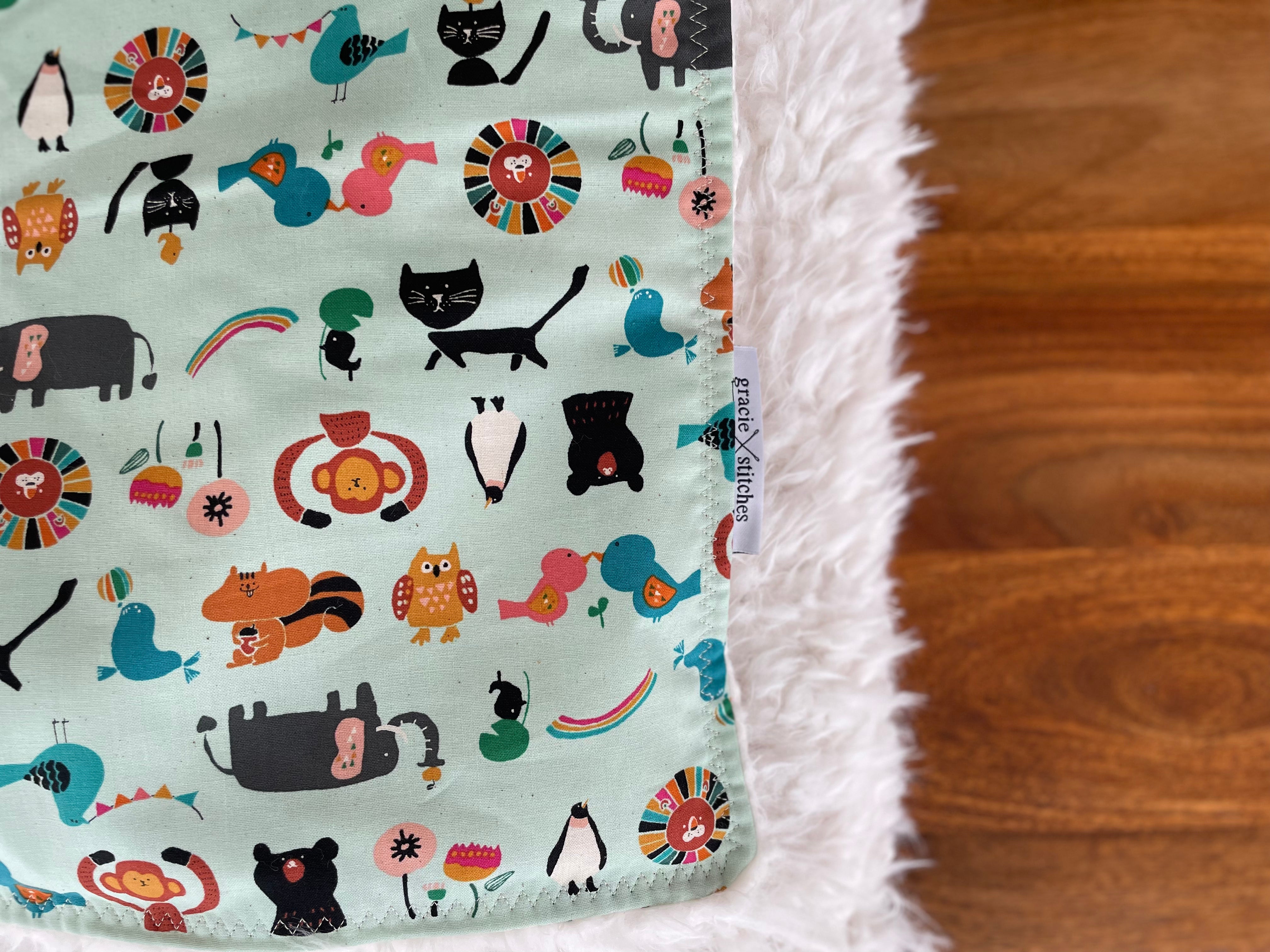 Baby Blanket - Animal Party