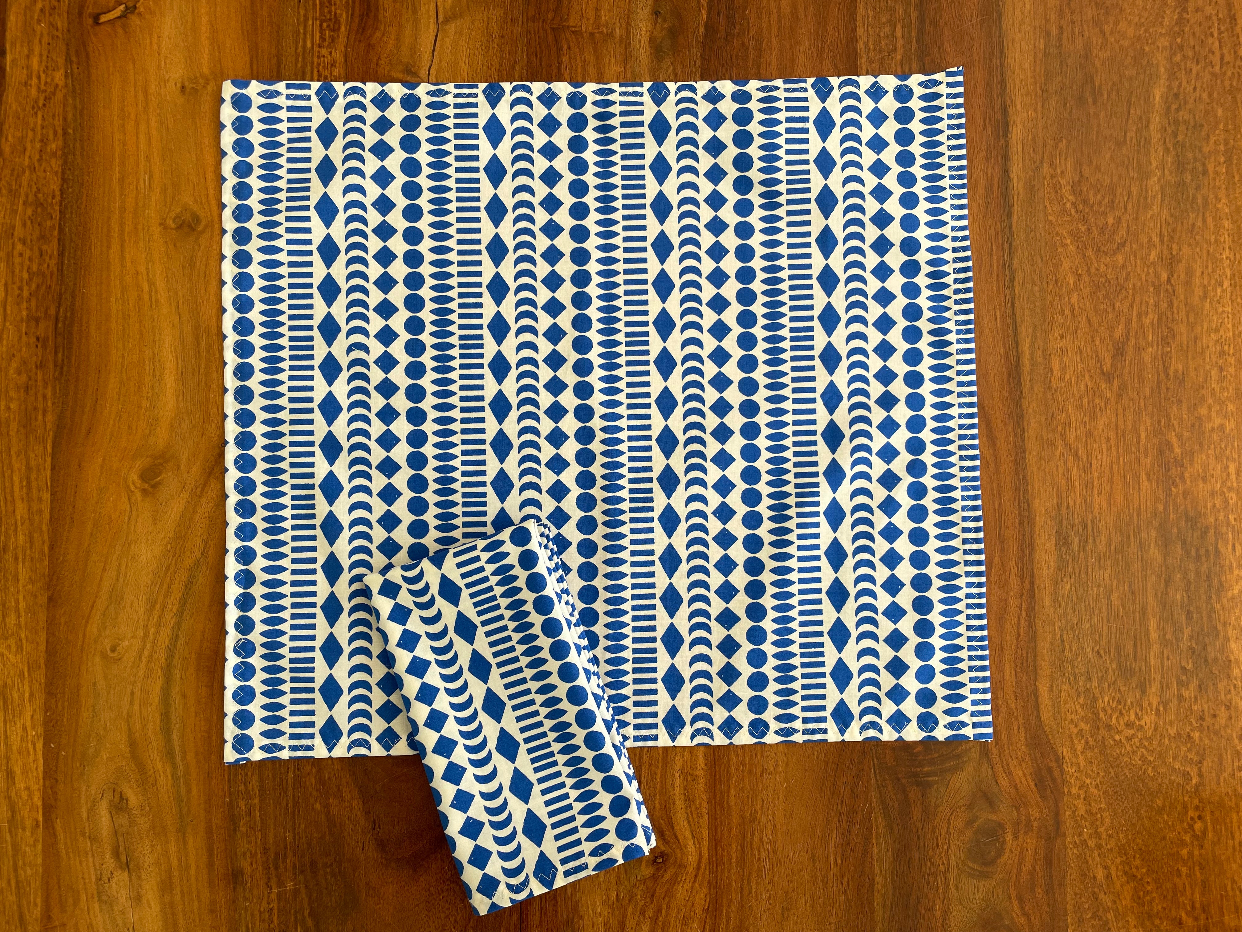 Cloth Napkins - Cobalt Beads (2)