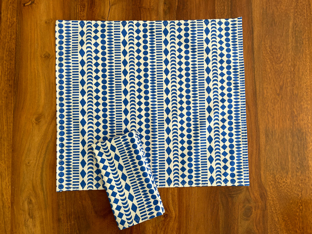 Cloth Napkins - Cobalt Beads (2)