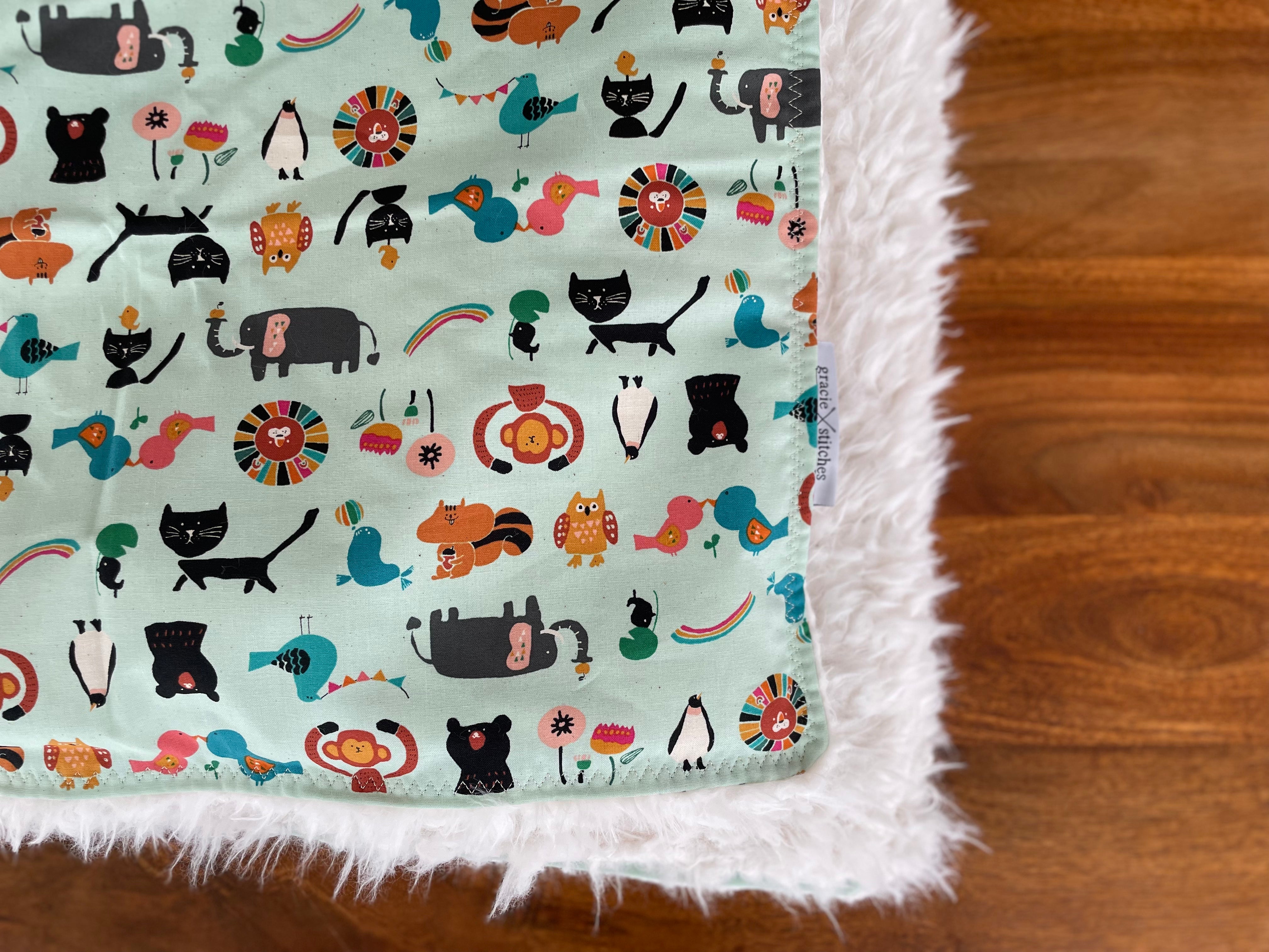 Baby Blanket - Animal Party