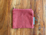 Zipper Pouch Medium Red Woven