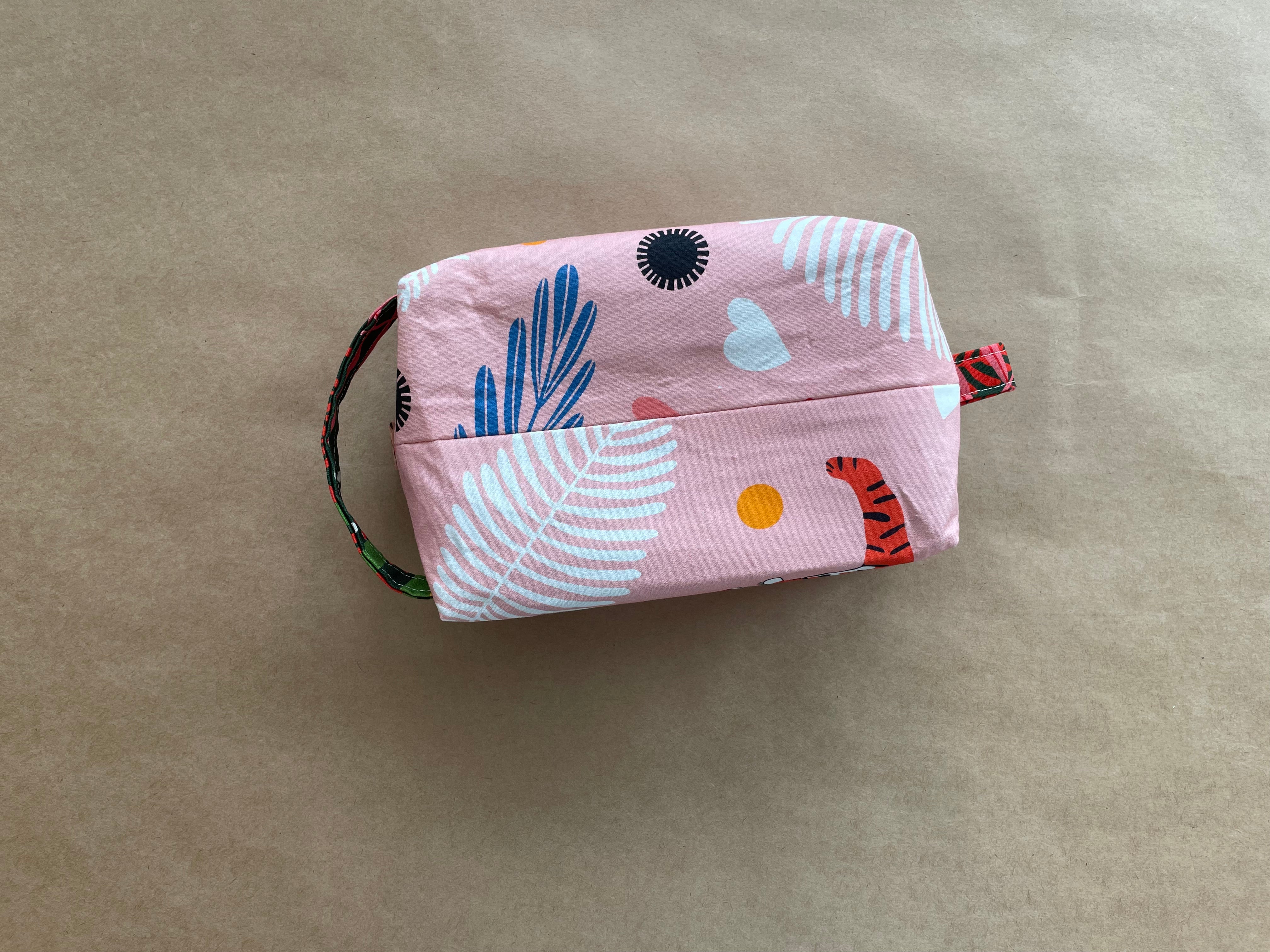 Pink Tiger medium boxy pouch