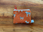 Petite Pouch - Rust Snow Leopards