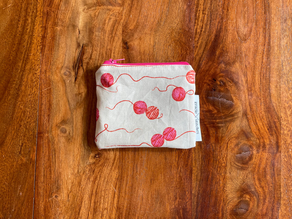 Zipper Pouch Small Yarn Balls 1