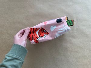 Pink Tiger medium boxy pouch
