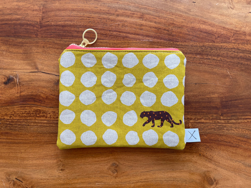 Pocket Pouch - Cheetah Dot Yellow