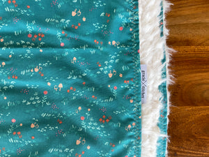 Baby Blanket - Teal Meadow