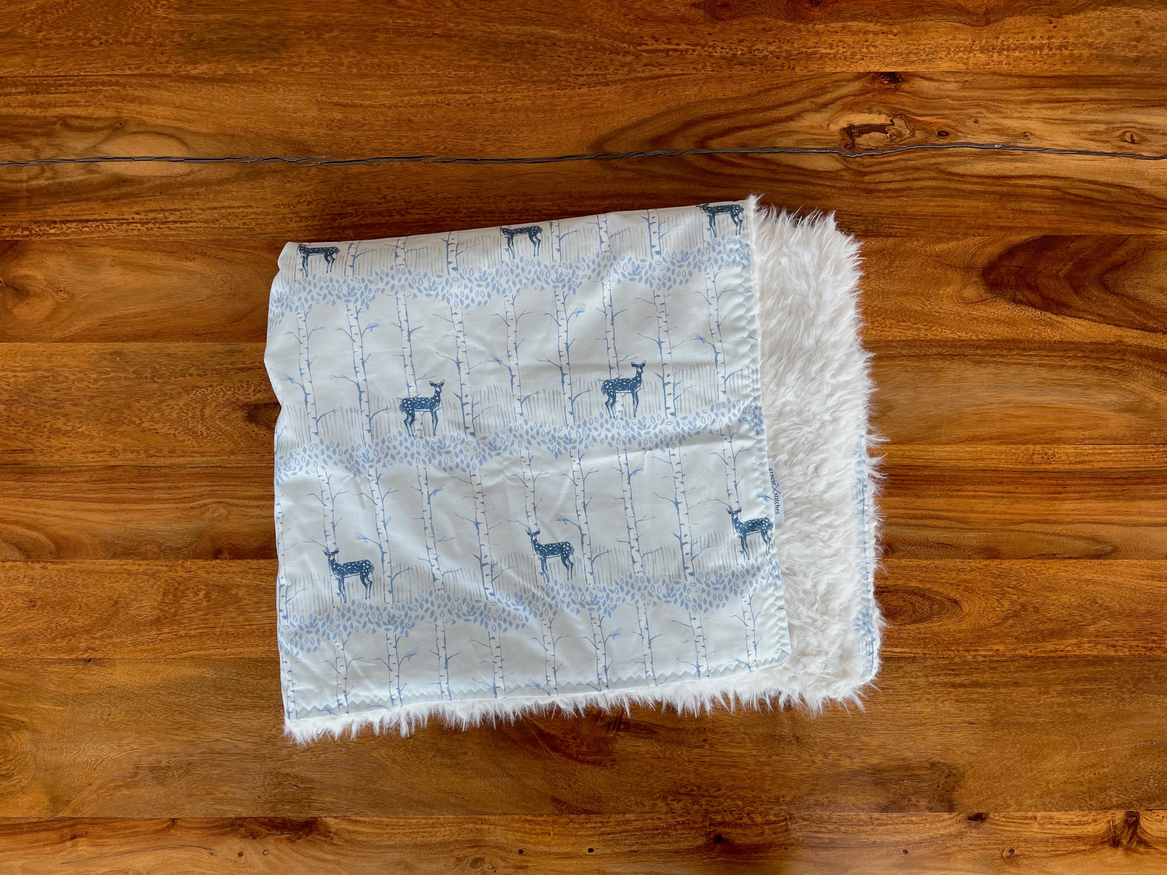 Baby Blanket - Fawn Forest Winter