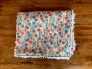 Baby Blanket - Hollyhocks