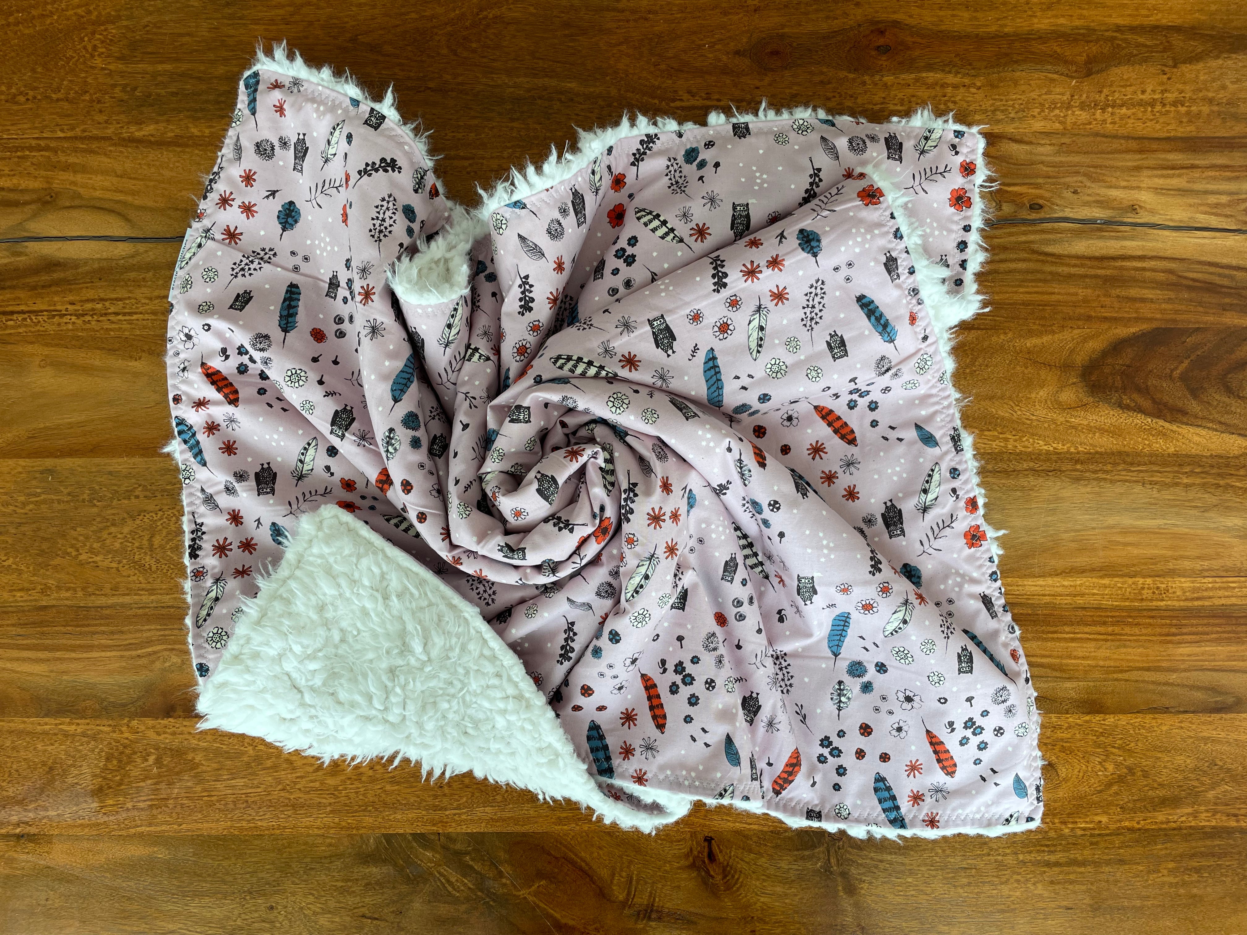 Baby Blanket - Lavender Owls