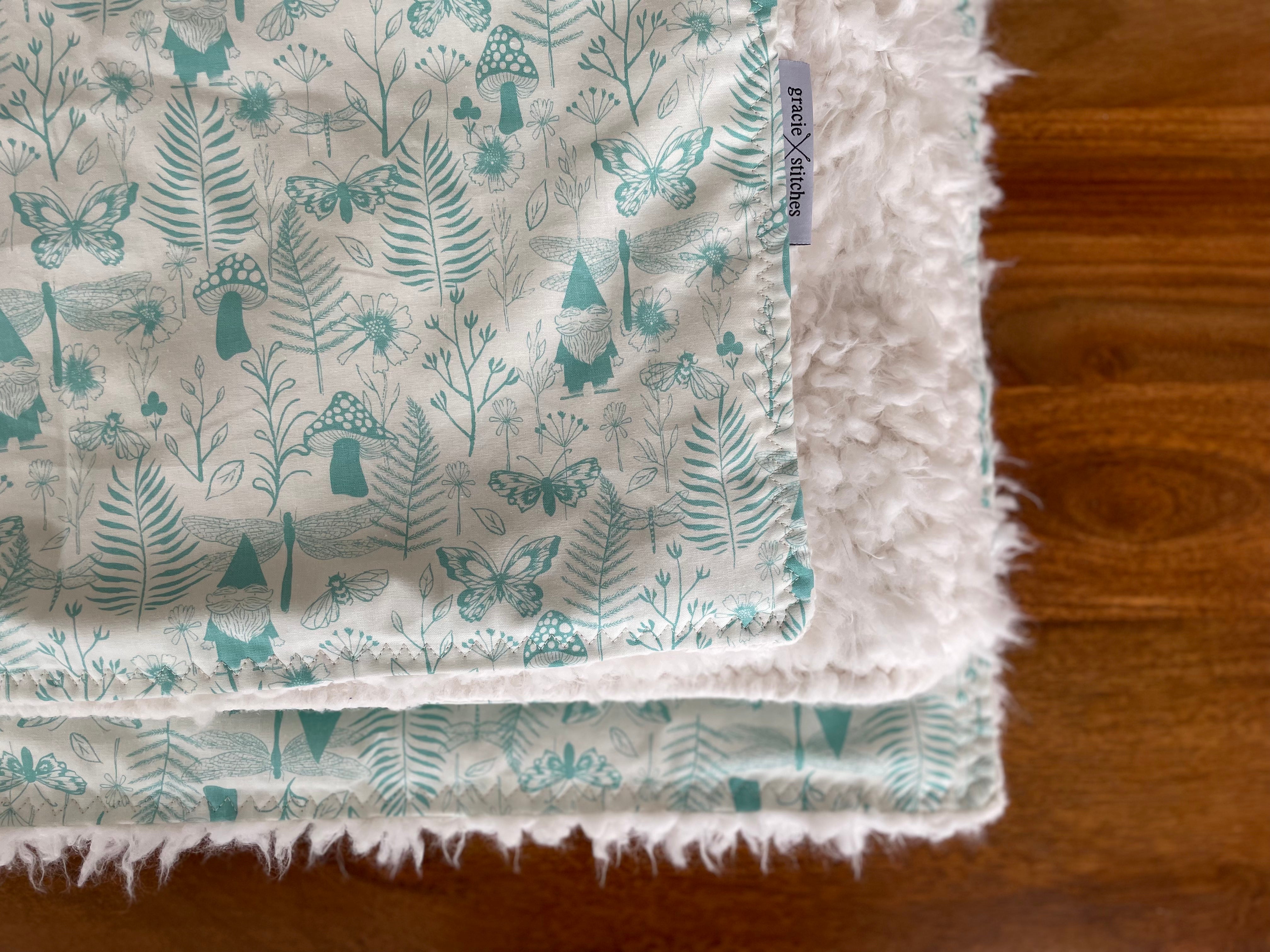 Baby Blanket - Blue Gnomes