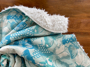 Baby Blanket - Blue Butterflies