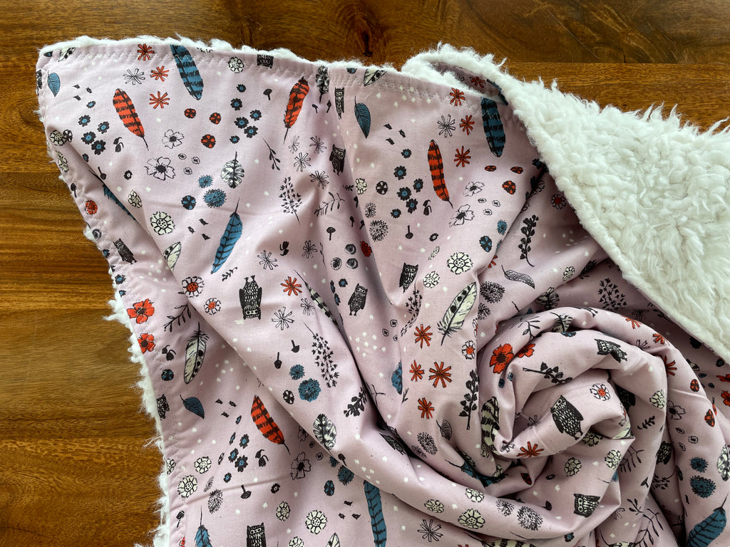 Baby Blanket - Lavender Owls