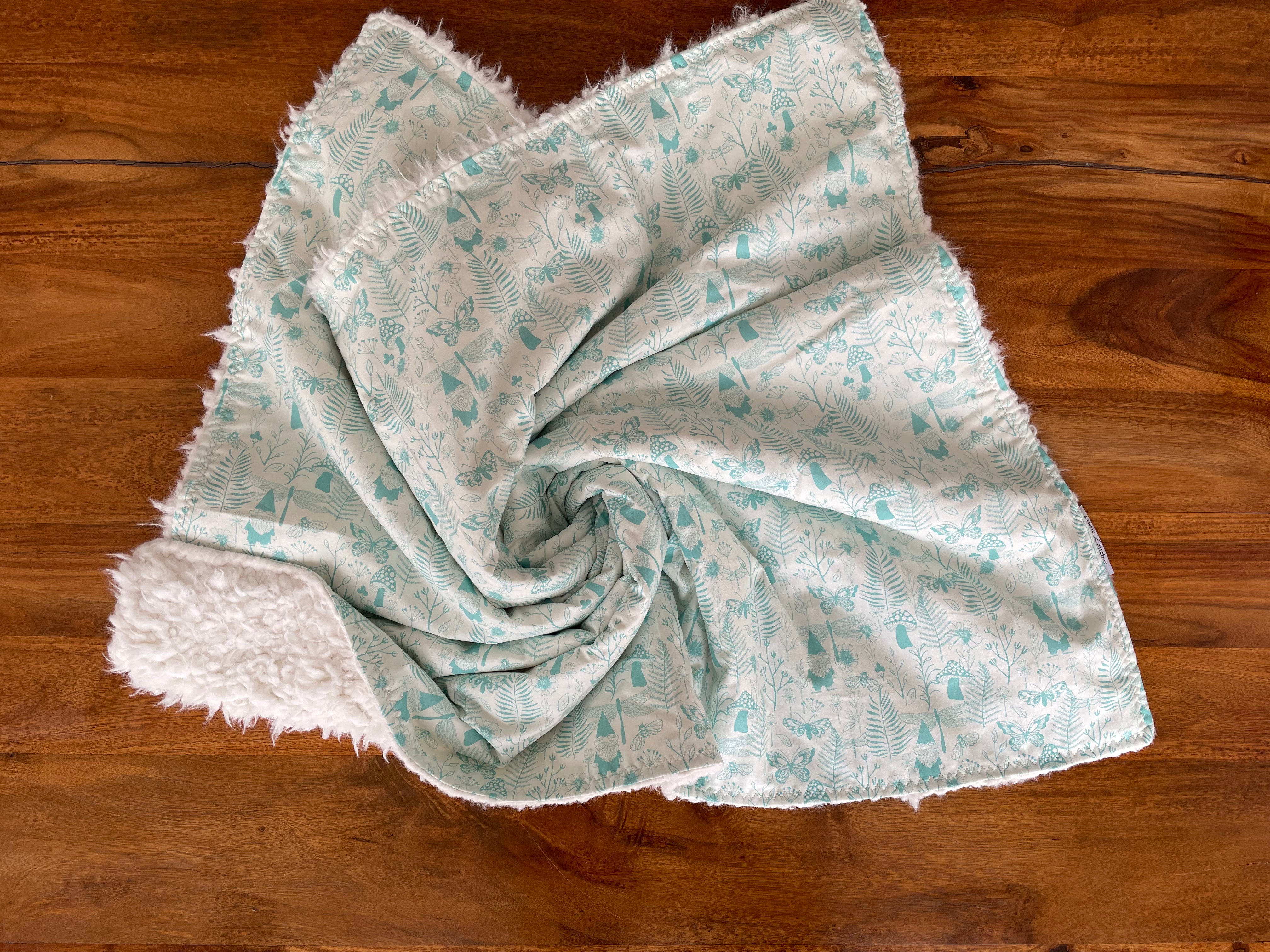 Baby Blanket - Blue Gnomes